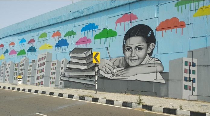 Ghanshyam Thori launches Graffiti under Beti Bachao Beti Padhao