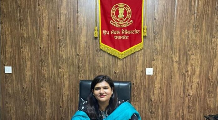 PCS Charumita assume charge as SDM of Dharamkot