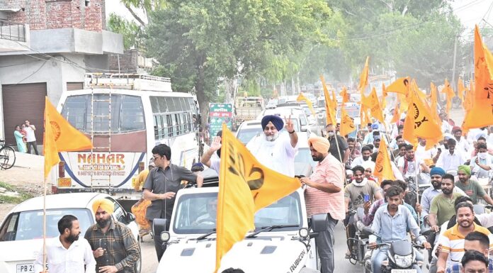 All pro- farmer forces collecting under the banner of the SAD – Sukhbir S Badal